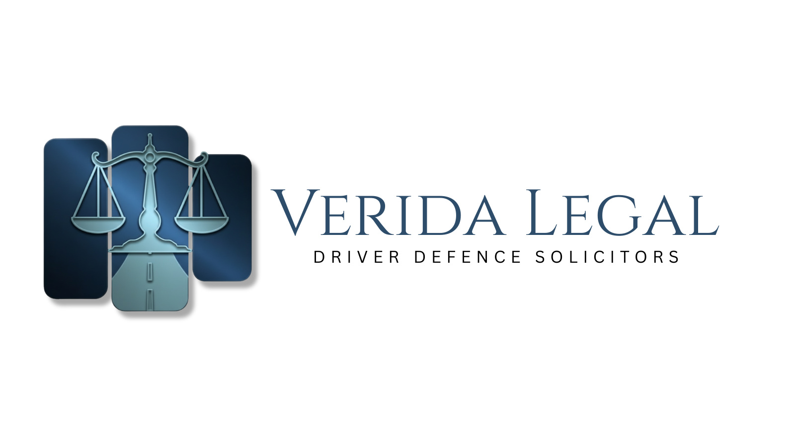 Verida Legal logo with scales of justice icon in blue and silver text